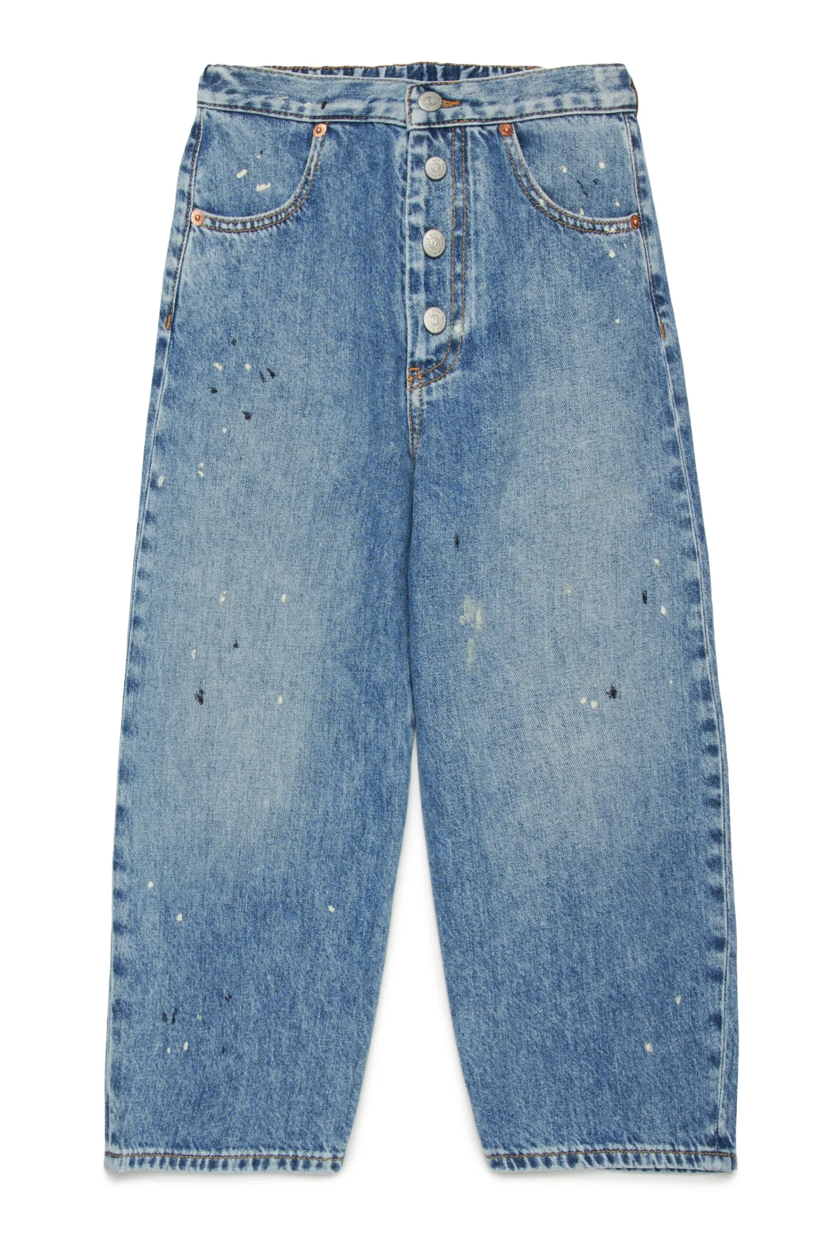 Jeans | Denim-Mania>MM6 MAISON MARGIELA Shaded blue jeans with color spots blue denim