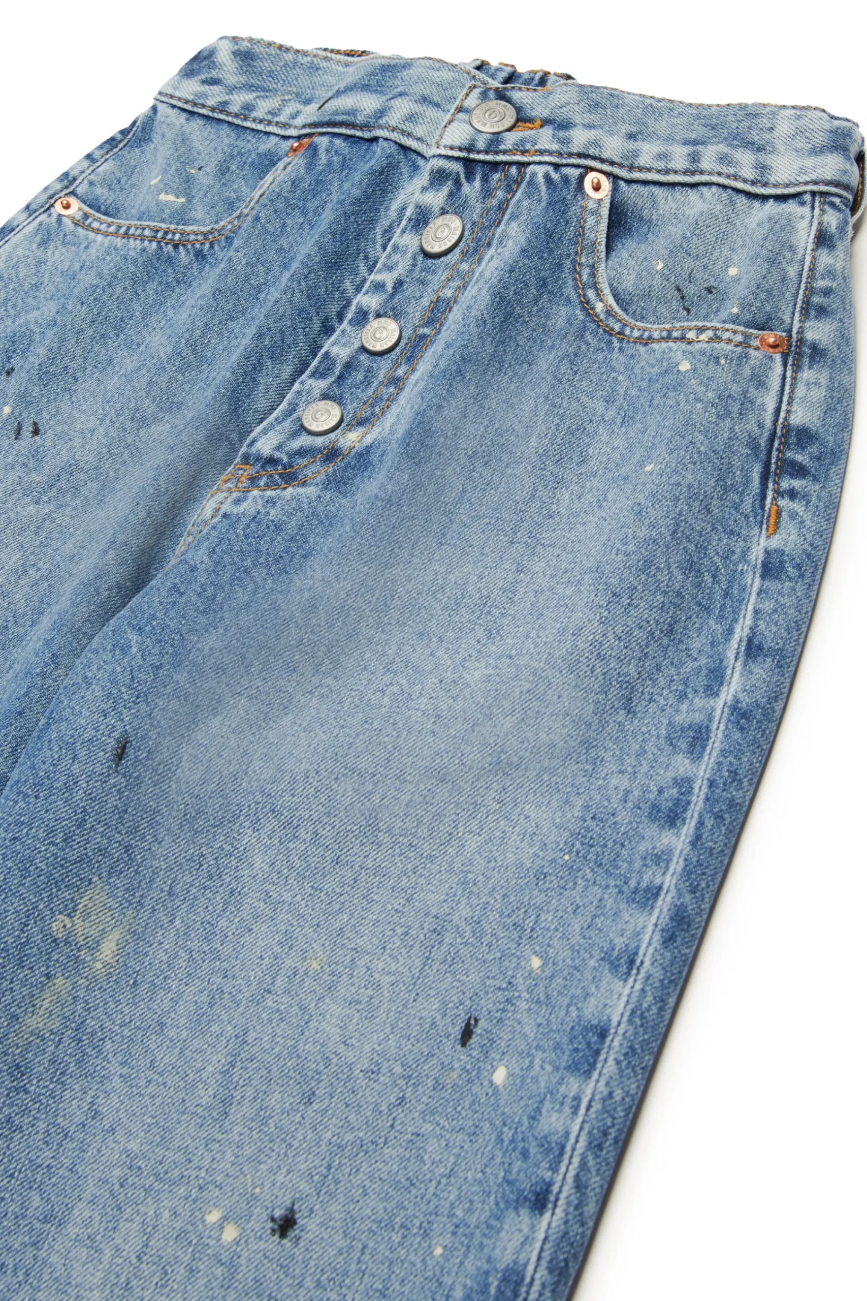 Jeans | Denim-Mania>MM6 MAISON MARGIELA Shaded blue jeans with color spots blue denim