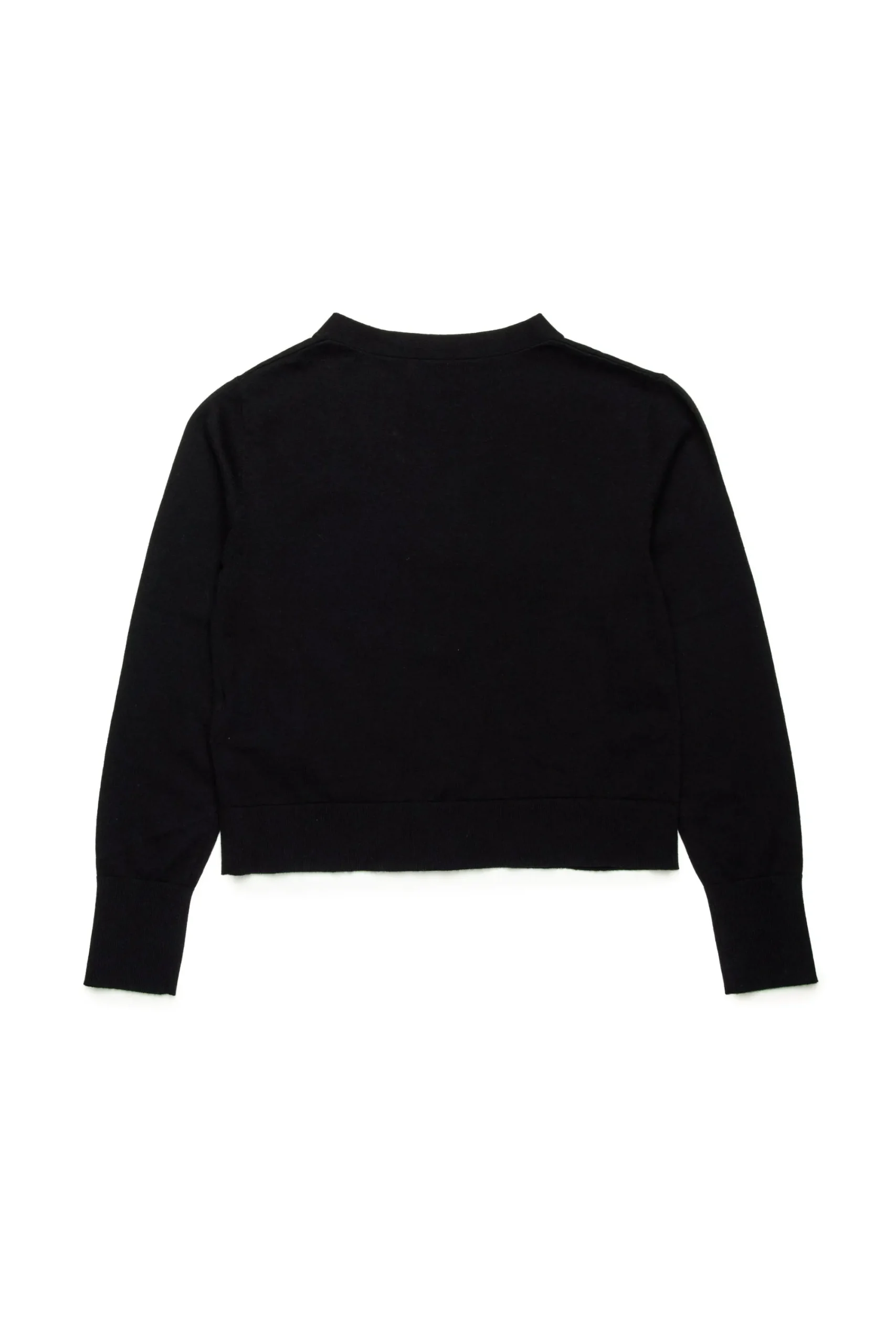 Knitwear | Oval D By Diesel>DIESEL Shaved knit cardigan branded with Oval D logo black