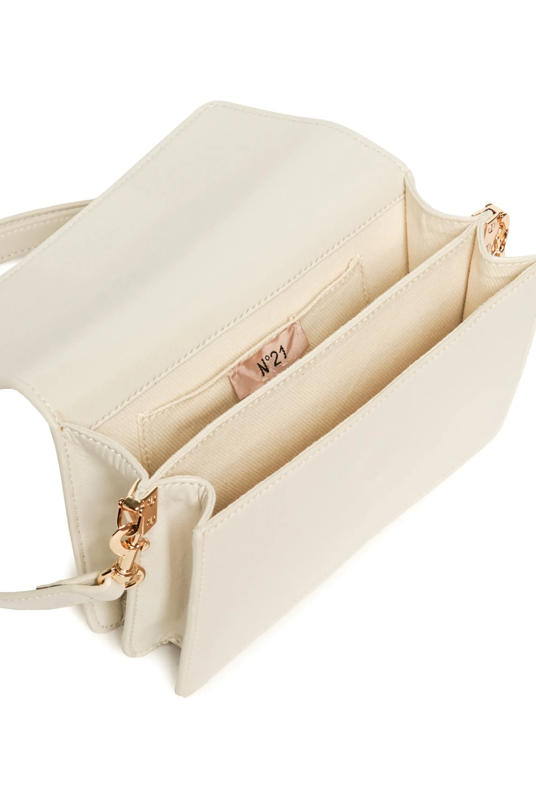 Bags And Backpacks | Party Looks>N°21 Shiny rectangular bag creamy white
