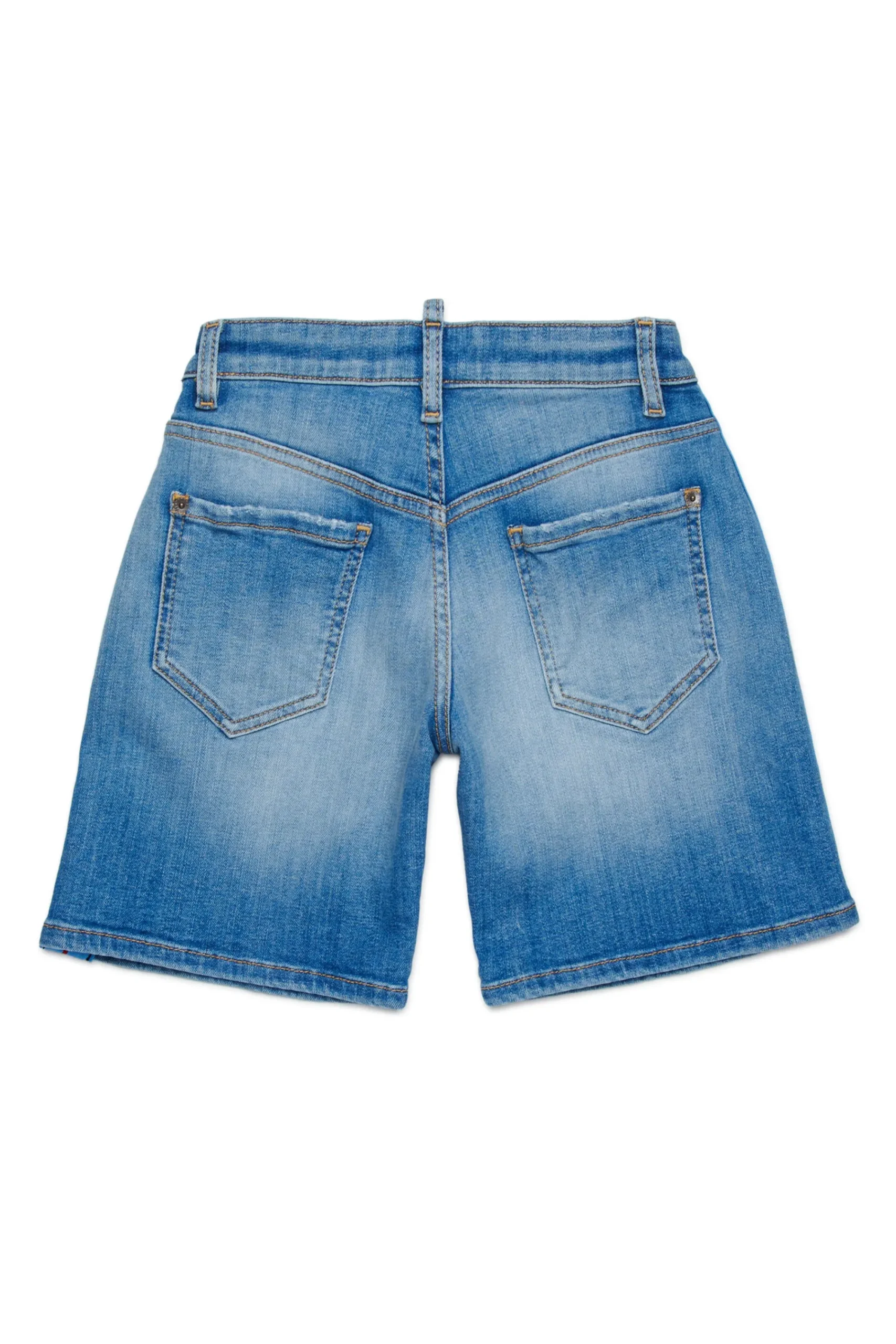 Shorts | Shorts>DSQUARED2 Shorts in shaded denim with tape blue denim