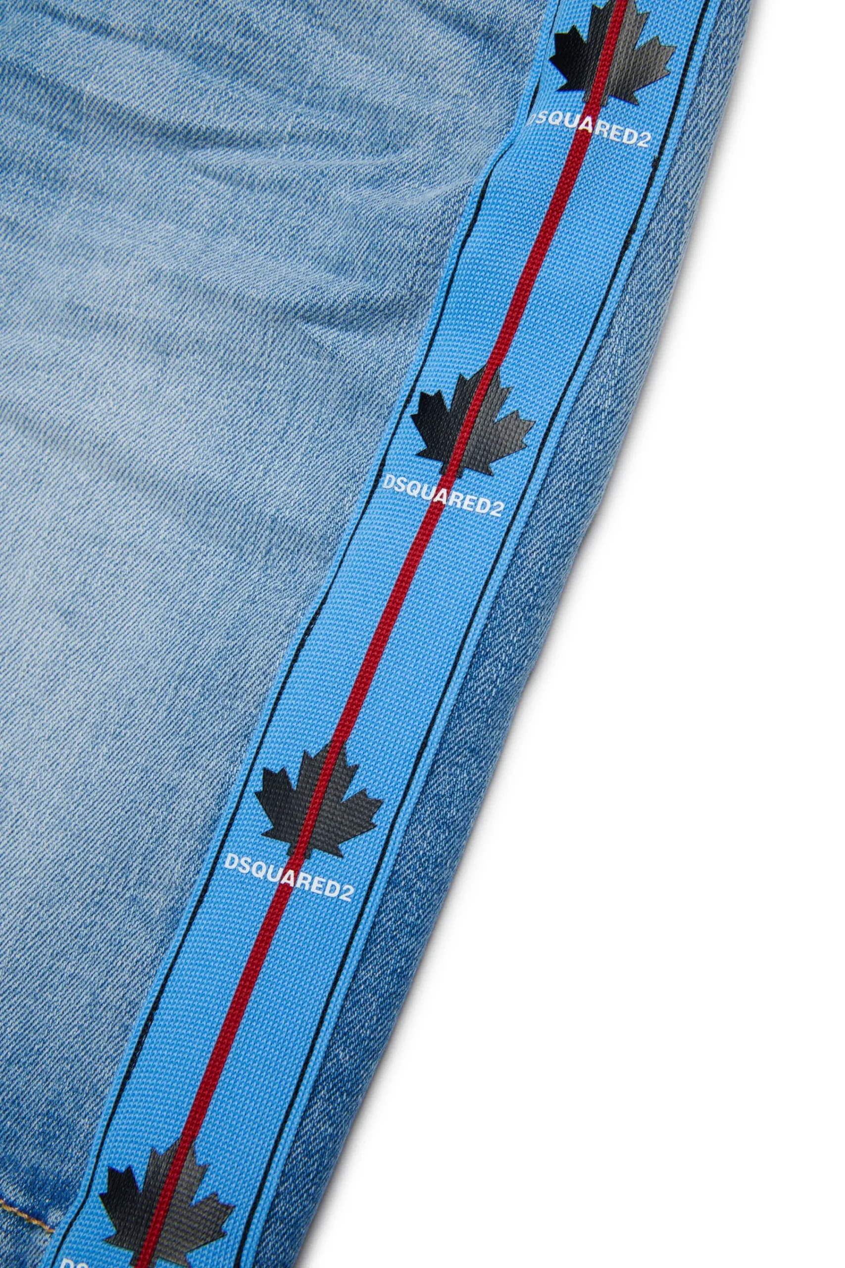Shorts | Shorts>DSQUARED2 Shorts in shaded denim with tape blue denim