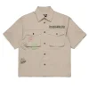 Shirts>DSQUARED2 Short-sleeved shirt with Passport graphics medium gray
