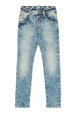 Denim-Mania | Denim-Mania>DSQUARED2 Skinny jeans with marbled effect - Skater blue denim