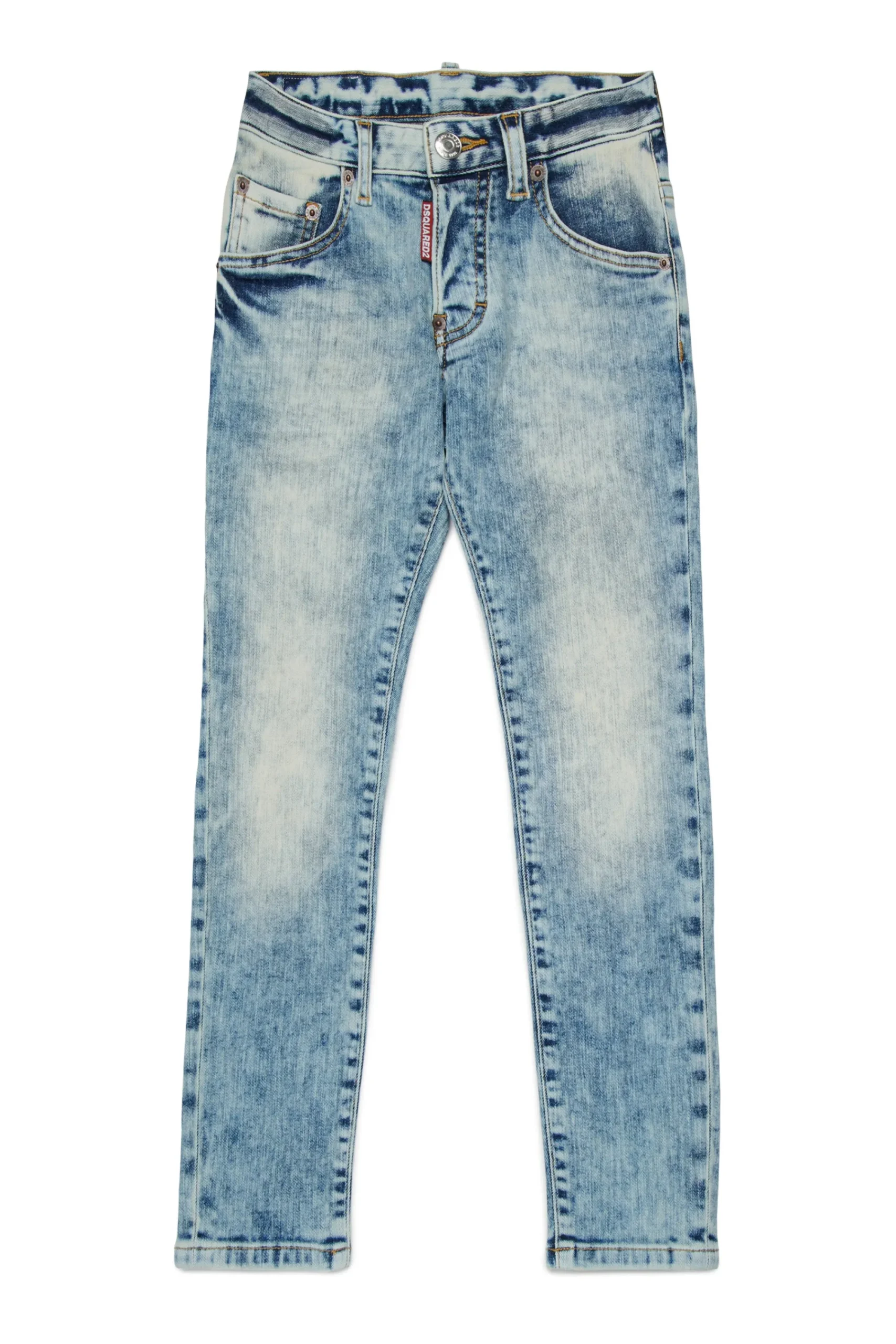 Denim-Mania | Denim-Mania>DSQUARED2 Skinny jeans with marbled effect - Skater blue denim