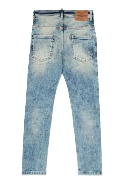 Denim-Mania | Denim-Mania>DSQUARED2 Skinny jeans with marbled effect - Skater blue denim