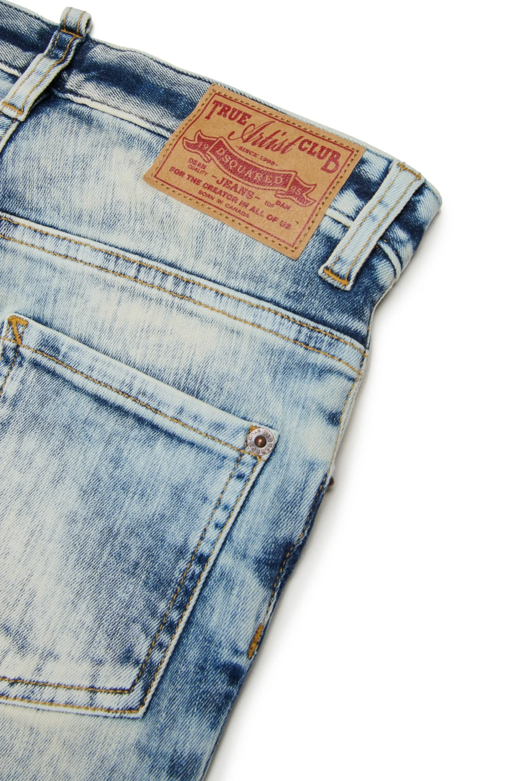 Denim-Mania | Denim-Mania>DSQUARED2 Skinny jeans with marbled effect - Skater blue denim