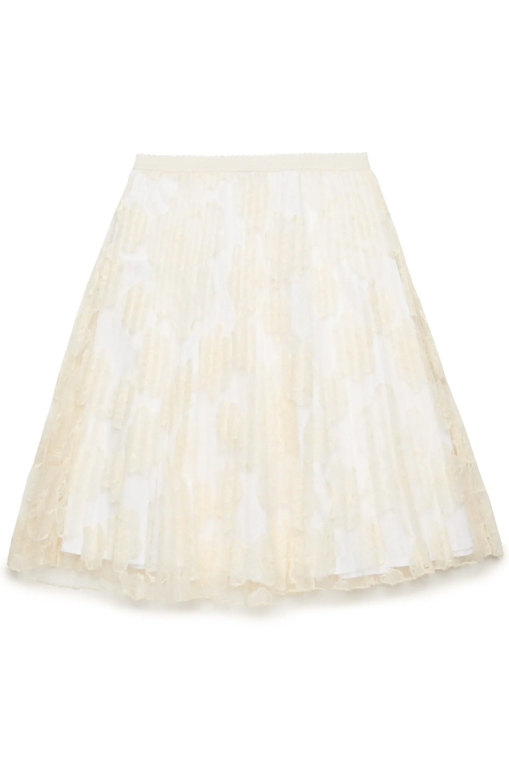 Skirts>N°21 Skirt with embroidered organza flowers creamy white