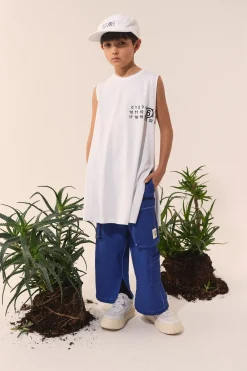 Swimwear | Swimwear>MM6 MAISON MARGIELA Sleeveless cover-up dress with Numeric logo white