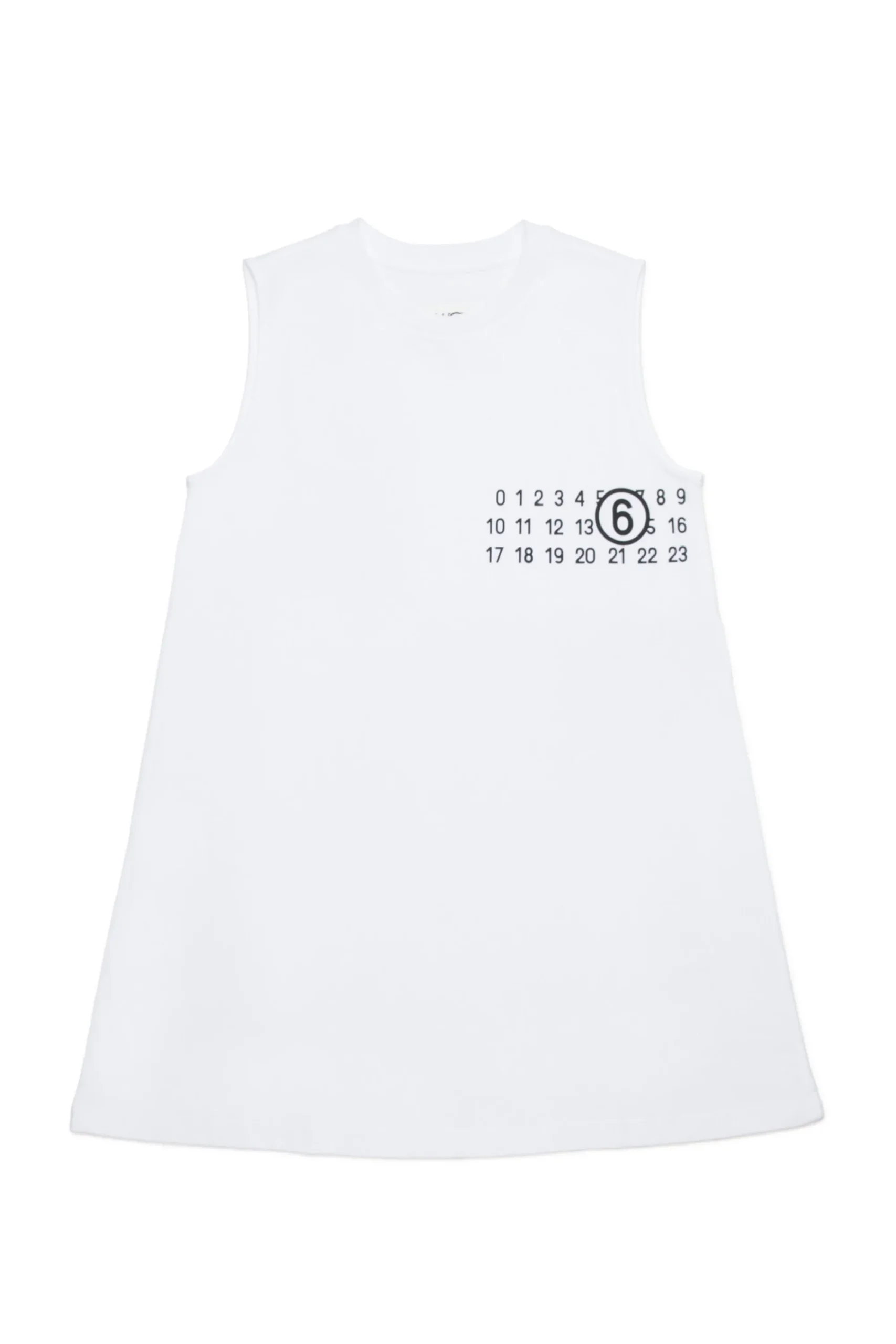 Swimwear | Swimwear>MM6 MAISON MARGIELA Sleeveless cover-up dress with Numeric logo white