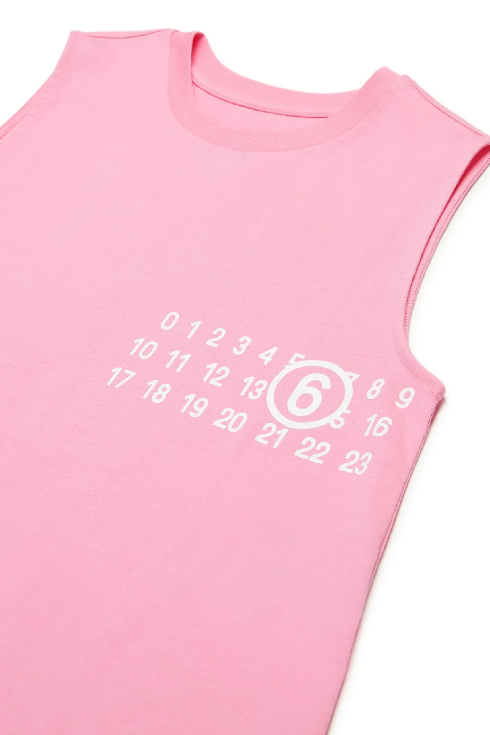 Swimwear | Swimwear>MM6 MAISON MARGIELA Sleeveless cover-up dress with Numeric logo light pink