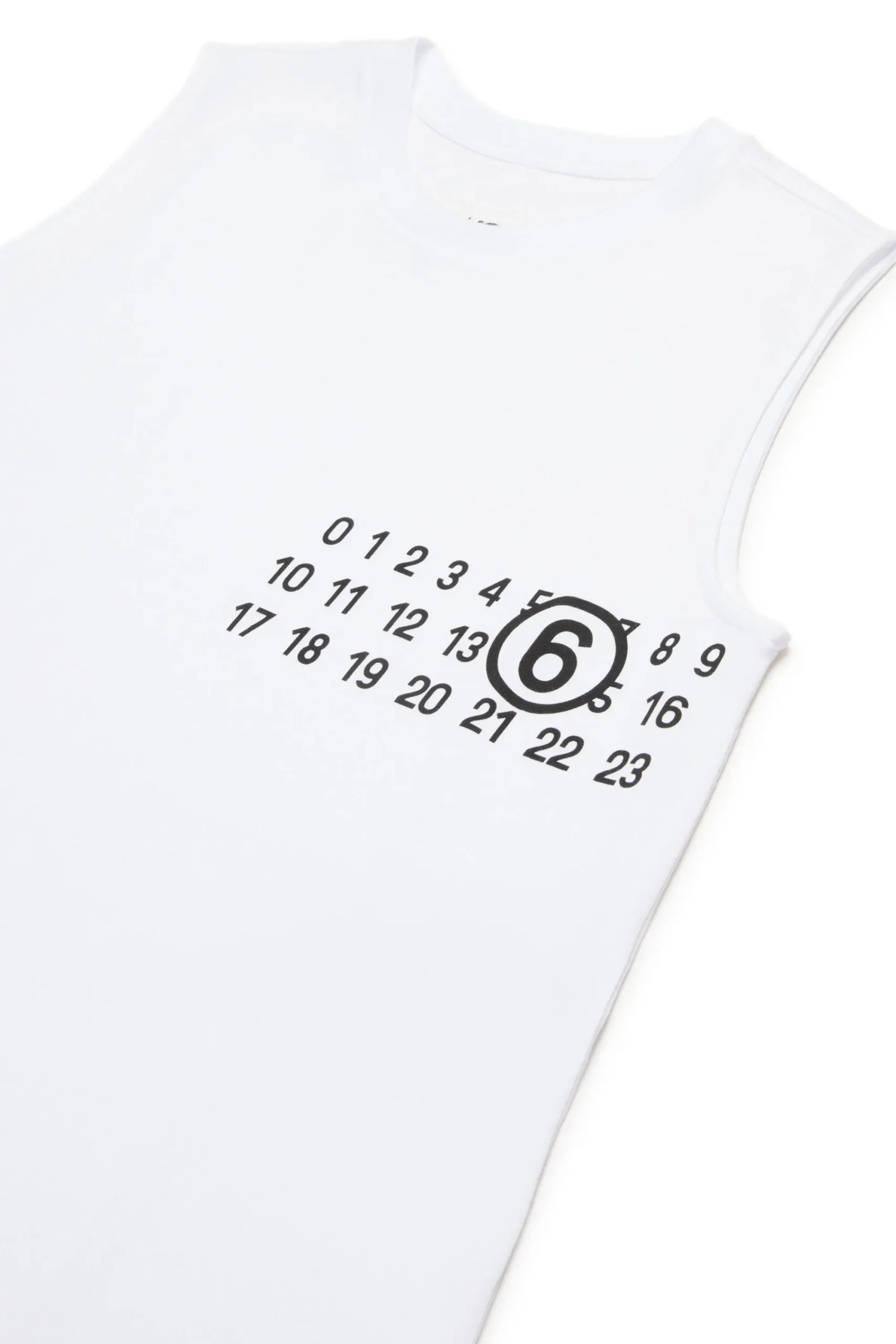 Swimwear | Swimwear>MM6 MAISON MARGIELA Sleeveless cover-up dress with Numeric logo white