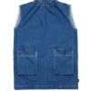 Dresses | Denim-Mania>MM6 MAISON MARGIELA Sleeveless dress in lightweight denim with pockets blue denim