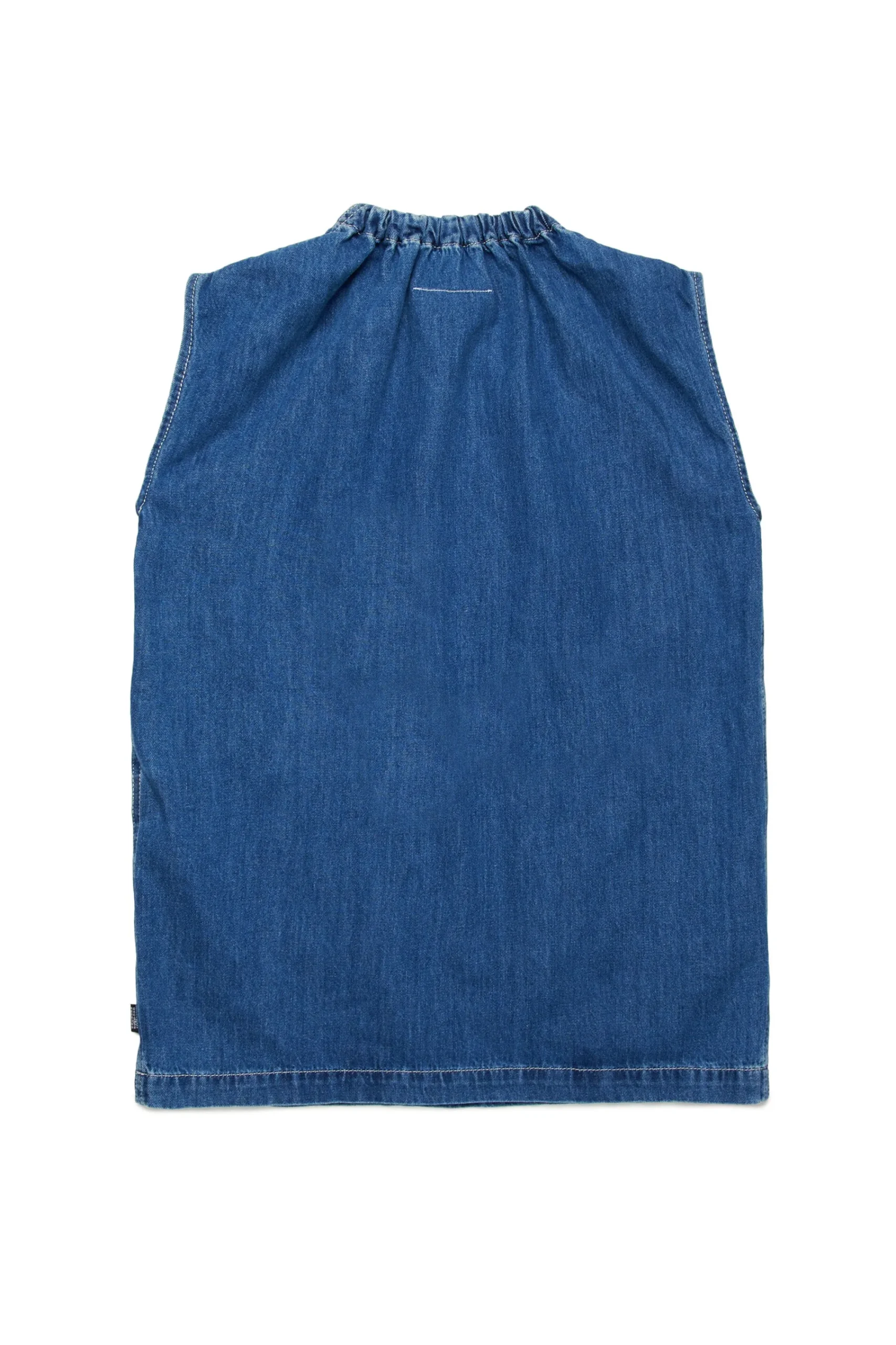 Dresses | Denim-Mania>MM6 MAISON MARGIELA Sleeveless dress in lightweight denim with pockets blue denim