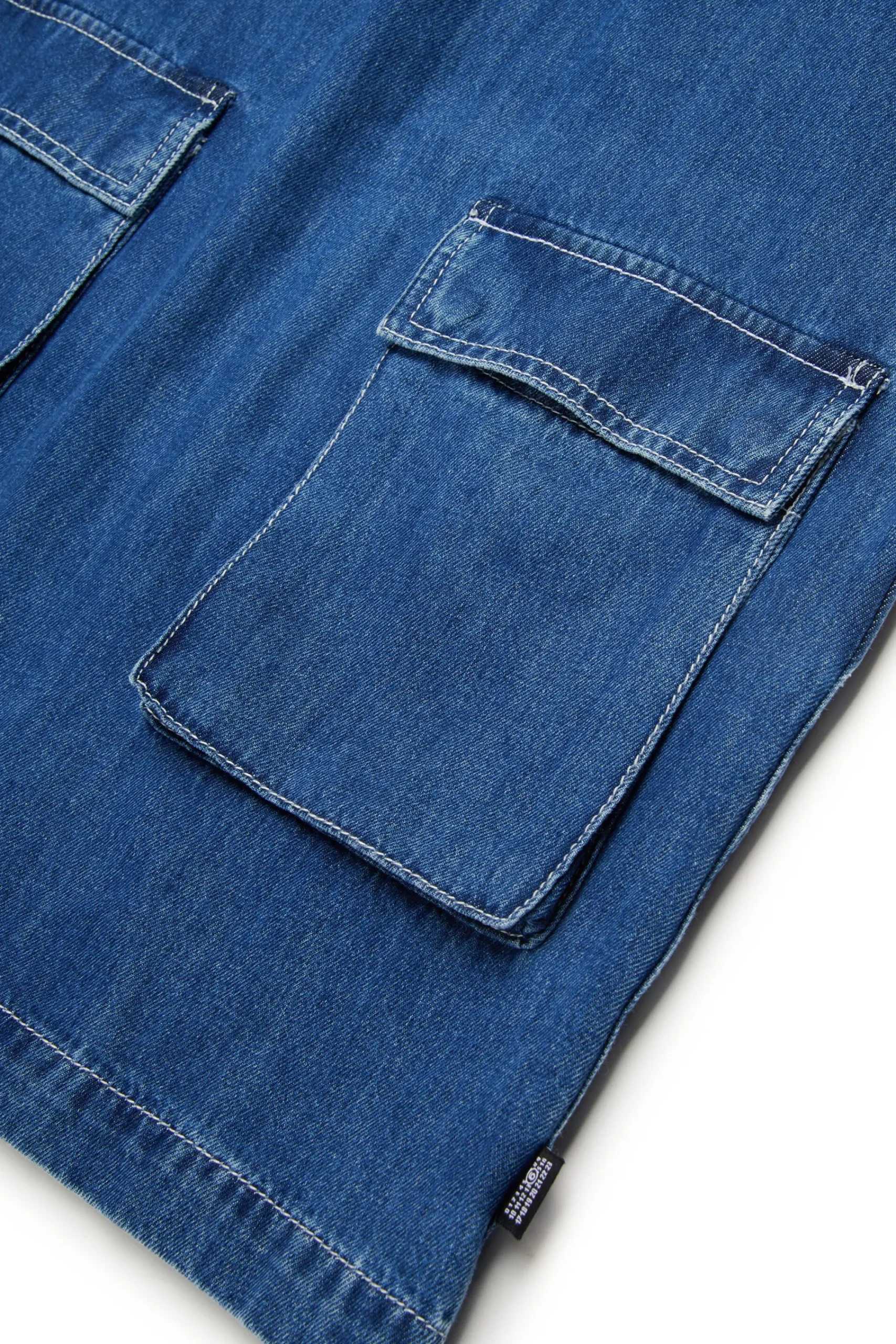 Dresses | Denim-Mania>MM6 MAISON MARGIELA Sleeveless dress in lightweight denim with pockets blue denim