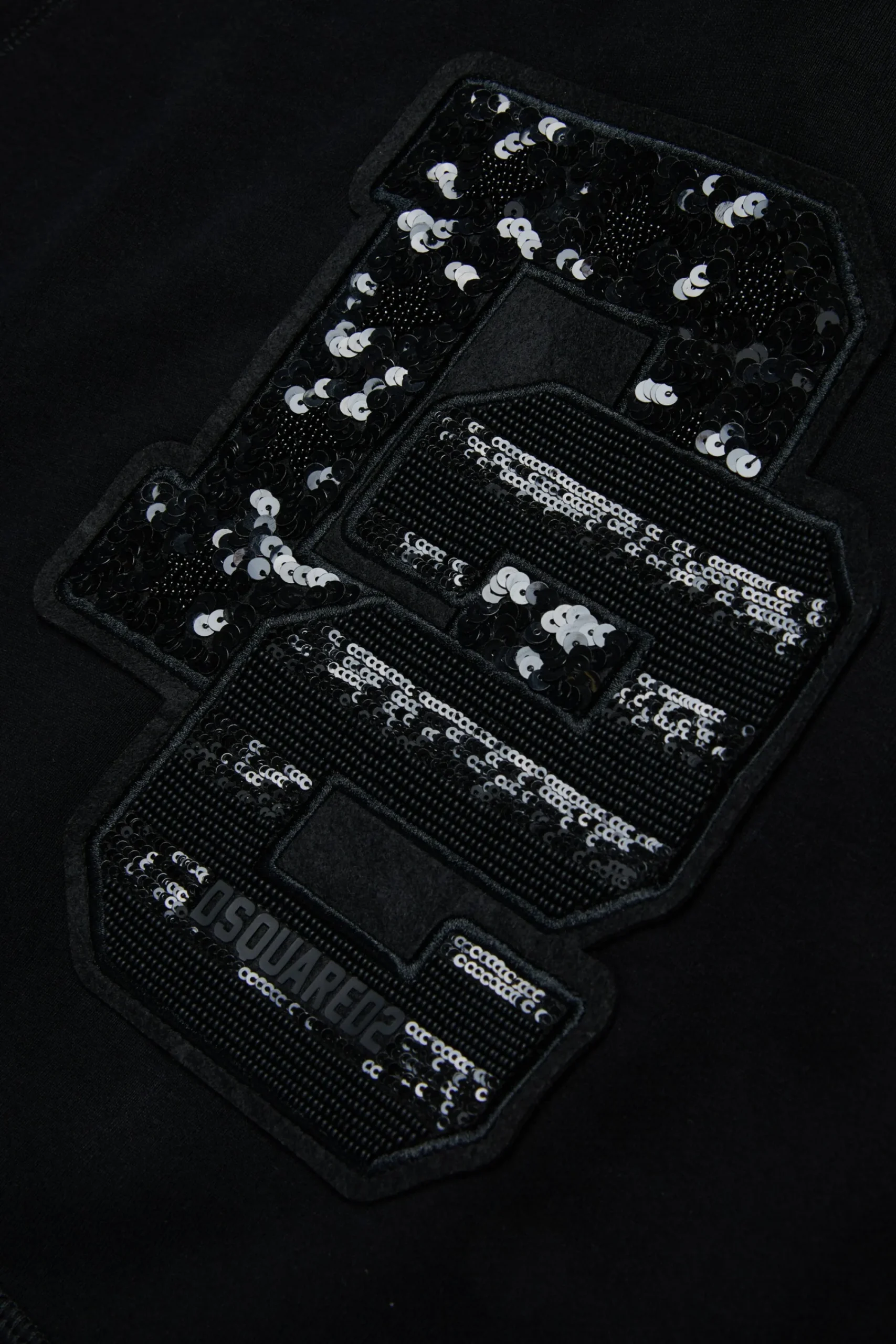 Sweatshirts | Logomania>DSQUARED2 Sleeveless evening sweatshirt with rhinestones logo black