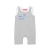 Newborn (0-12M)>DIESEL Sleeveless jumpsuit with Born for Success graphics grey melange