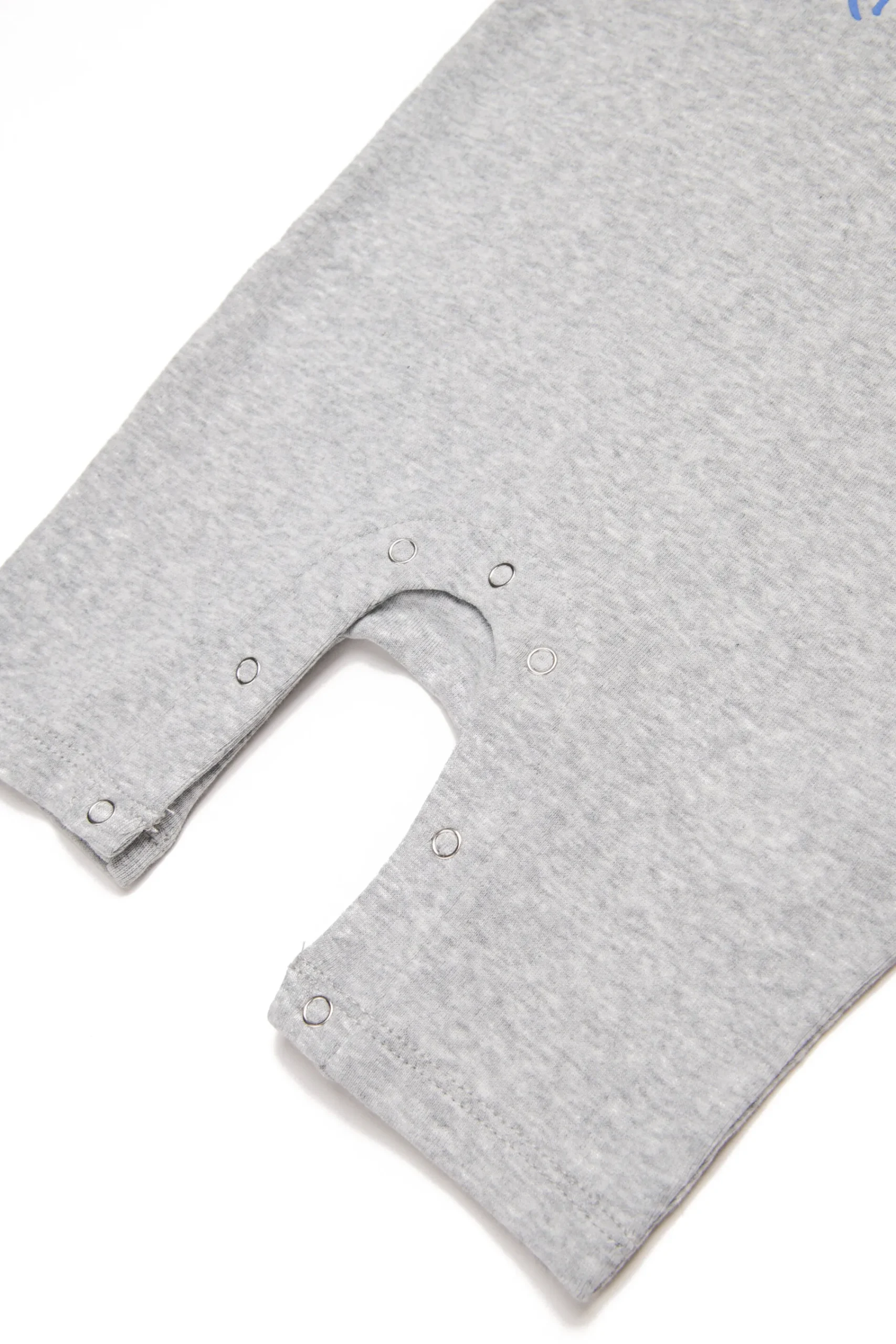 Newborn (0-12M)>DIESEL Sleeveless jumpsuit with Born for Success graphics grey melange