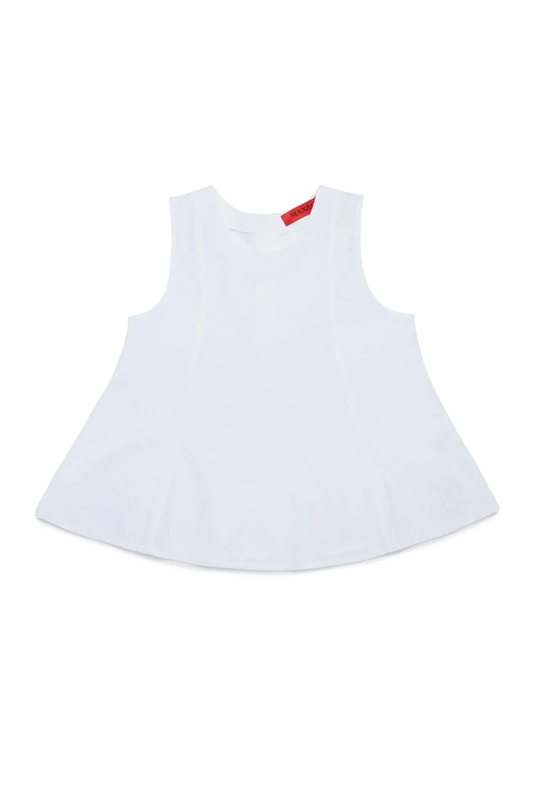 Shirts | Party Looks>MAX&Co. Sleeveless poplin shirt white