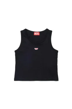 T-Shirts | Activewear>DIESEL Sleeveless top with patch black