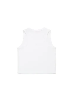 T-Shirts | Activewear>DIESEL Sleeveless top with patch white