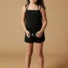 T-Shirts | Oval D By Diesel>DIESEL Sleeveless top with rhinestone Oval D logo black