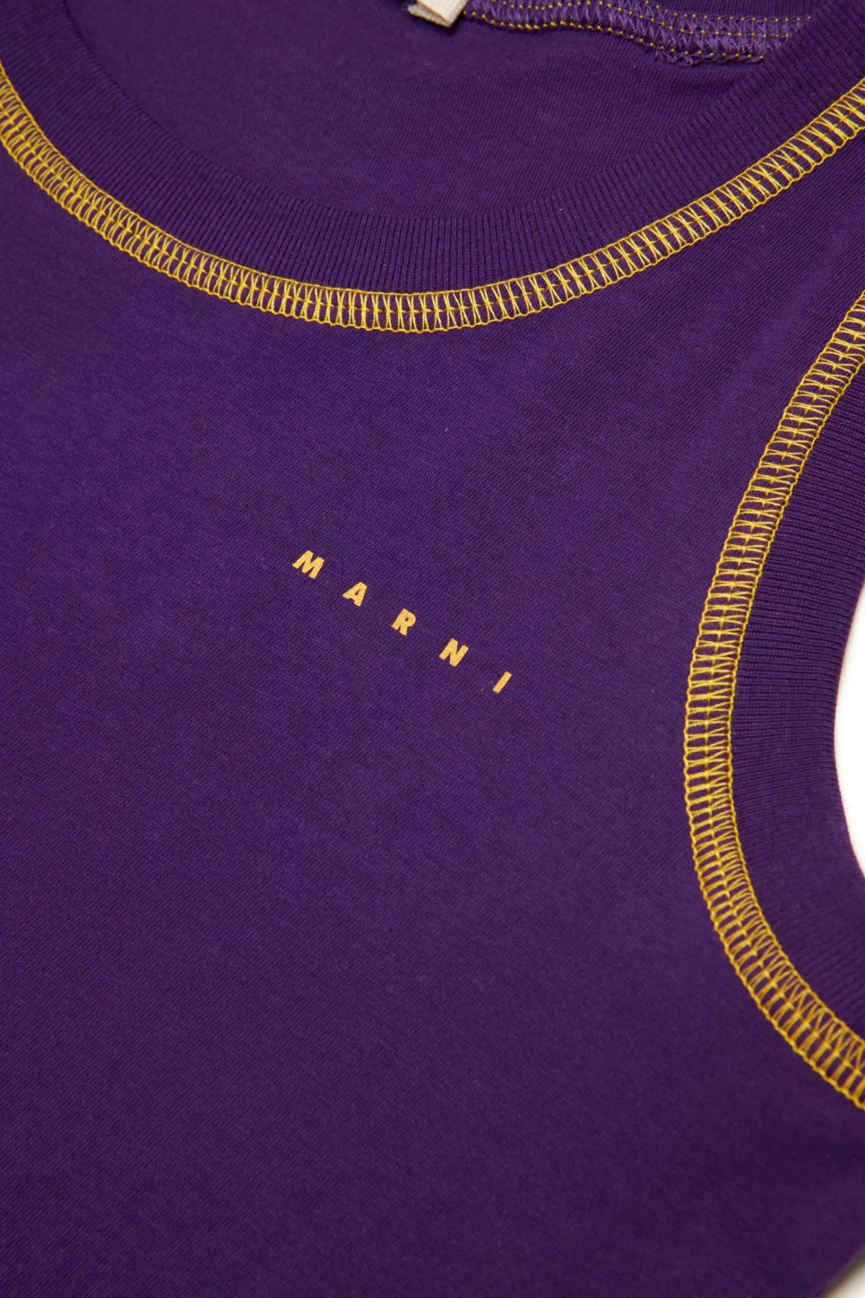 T-Shirts | Activewear>MARNI Sleeveless T-shirt with contrasting seams violet