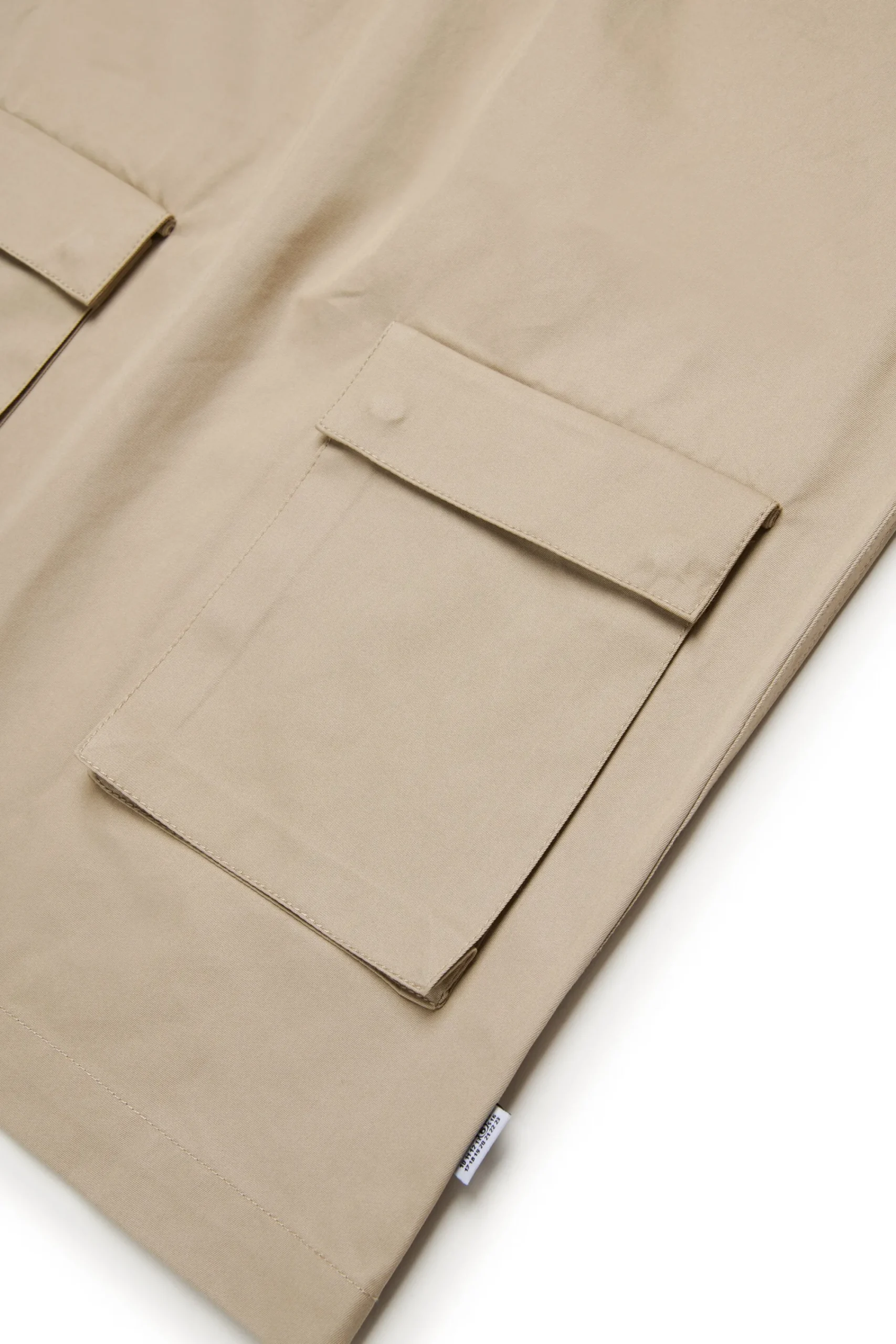 Dresses>MM6 MAISON MARGIELA Sleeveless twill dress with pockets beige