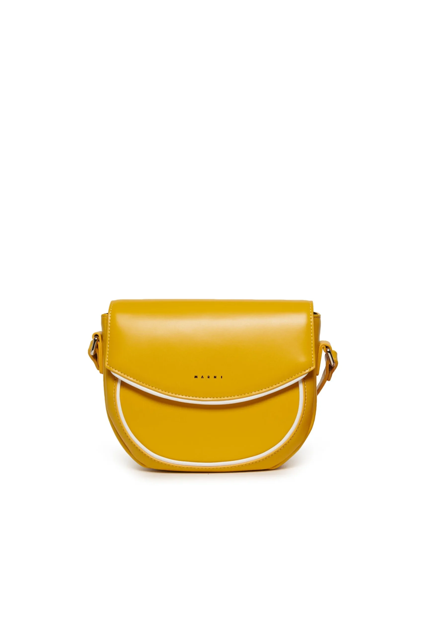 Bags And Backpacks>MARNI Smile Bag in coated fabric with shoulder strap intense yellow