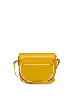Bags And Backpacks>MARNI Smile Bag in coated fabric with shoulder strap intense yellow
