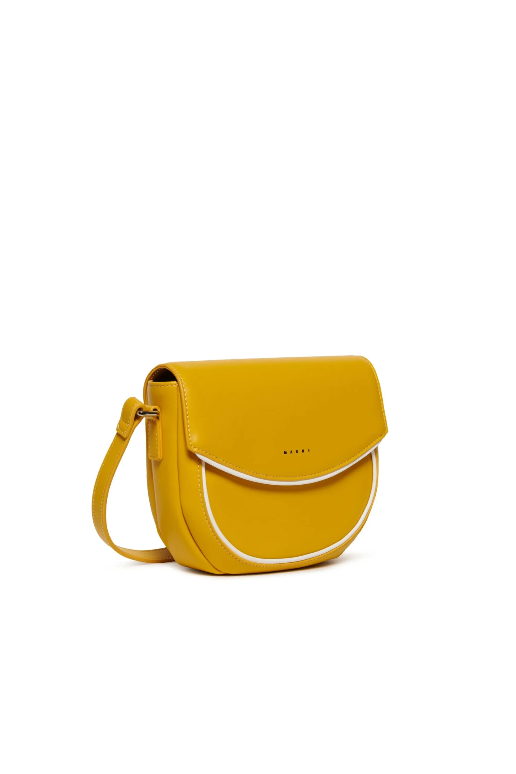 Bags And Backpacks>MARNI Smile Bag in coated fabric with shoulder strap intense yellow