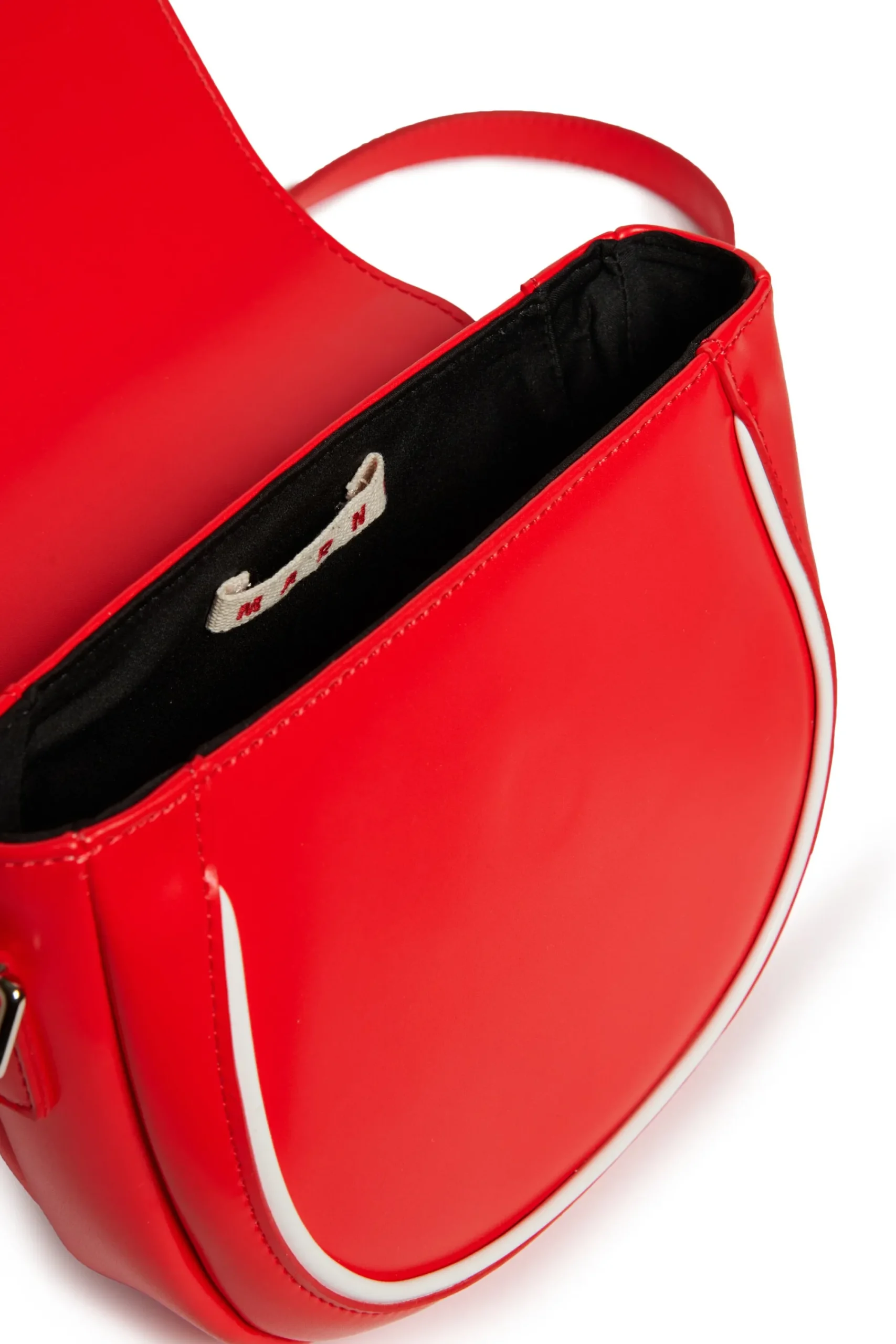 Bags And Backpacks>MARNI Smile Bag in coated fabric with shoulder strap red