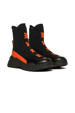 Sneakers | Sneakers>MARNI Sock trainers with maxi logo black