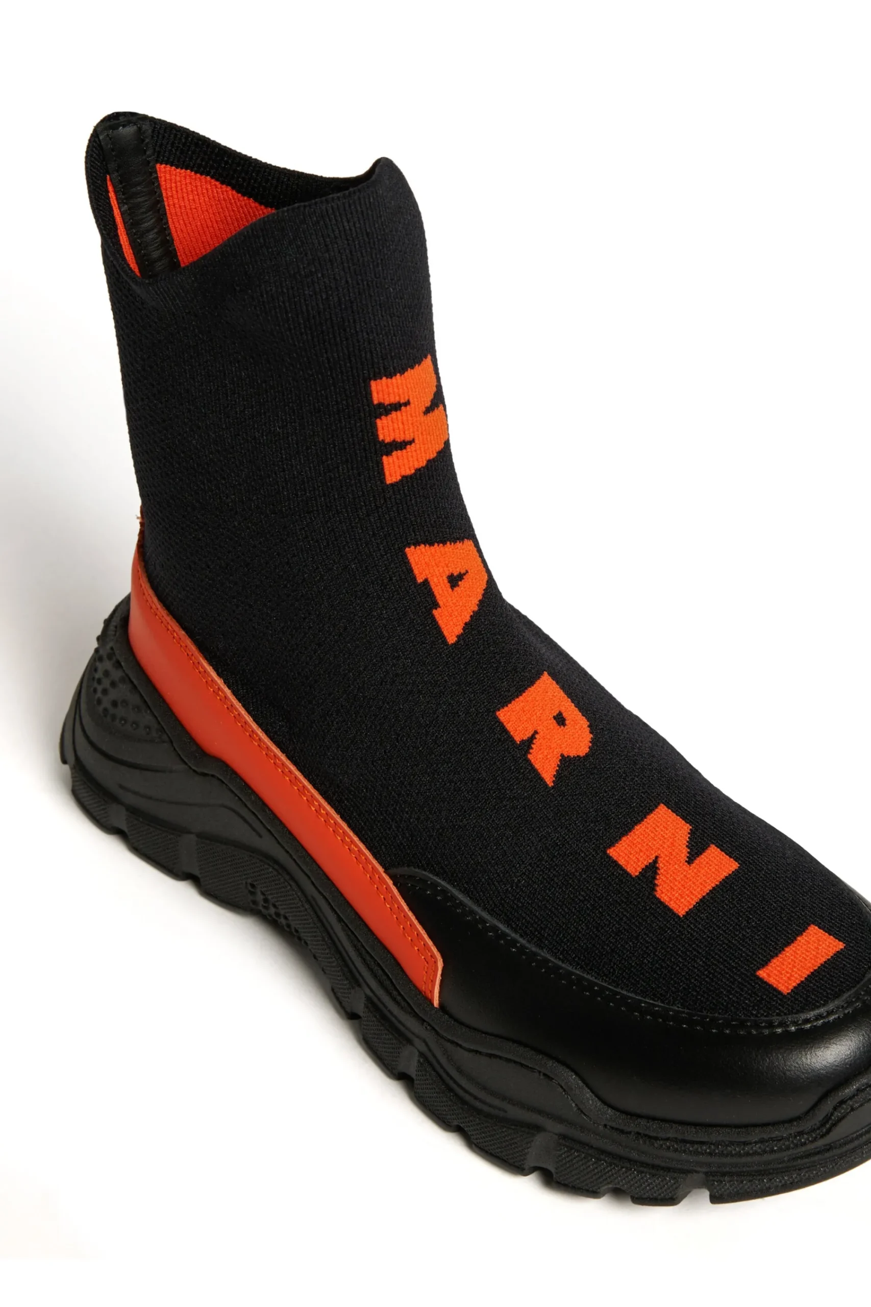 Sneakers | Sneakers>MARNI Sock trainers with maxi logo black