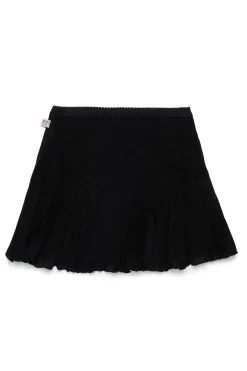 Skirts | Party Looks>N°21 Soleil pleated crepe skirt black
