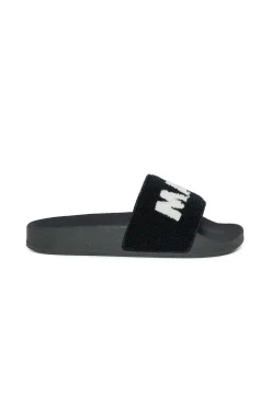 Slippers And Sandals | Slippers And Sandals>MARNI Sponge slide slippers with maxi logo black