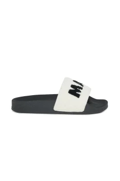 Slippers And Sandals | Slippers And Sandals>MARNI Sponge slide slippers with maxi logo white