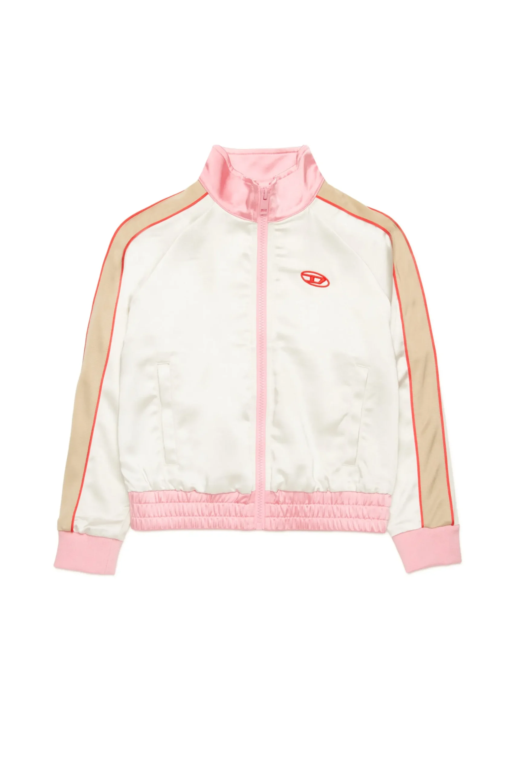 Sweatshirts | Activewear>DIESEL Sporty chic sweatshirt in satin off white
