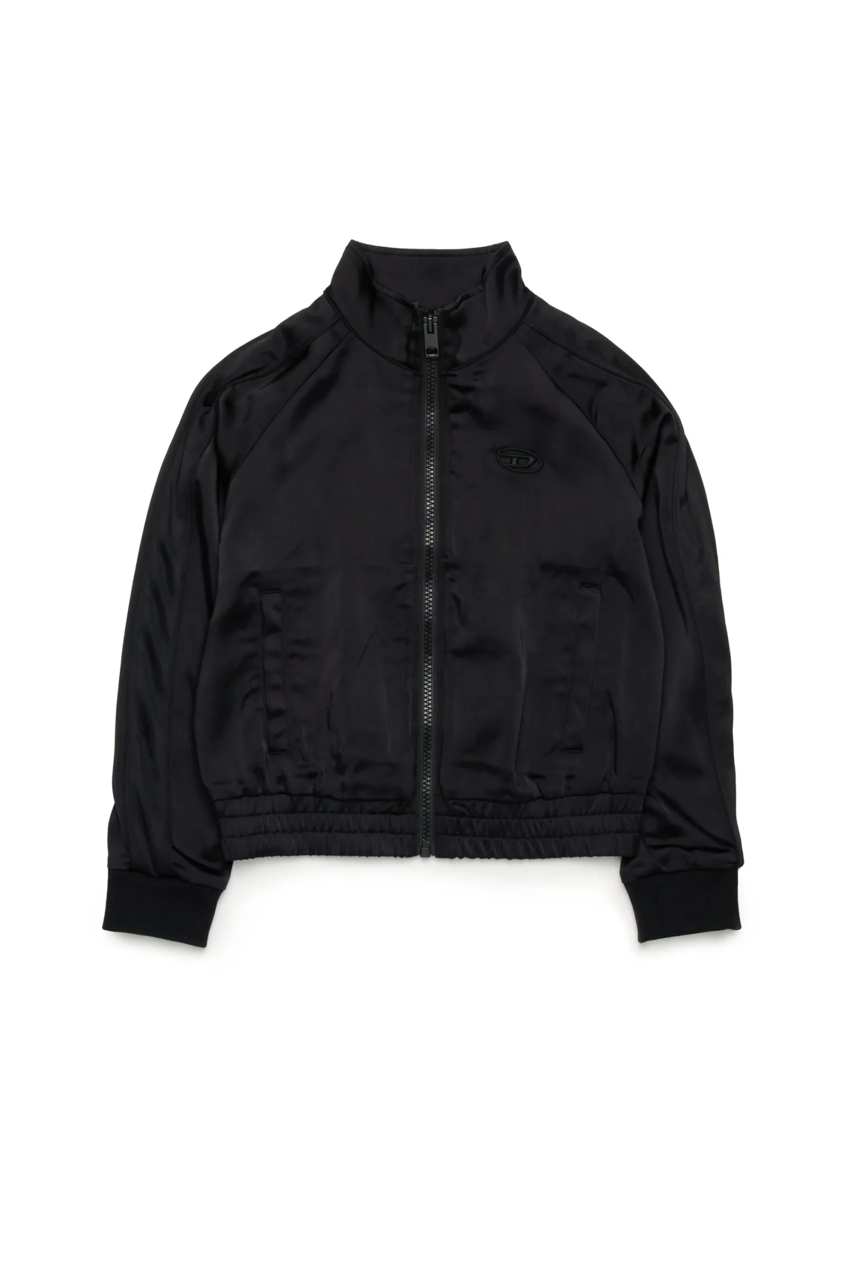 Sweatshirts | Activewear>DIESEL Sporty chic sweatshirt in satin black