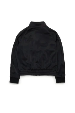Sweatshirts | Activewear>DIESEL Sporty chic sweatshirt in satin black