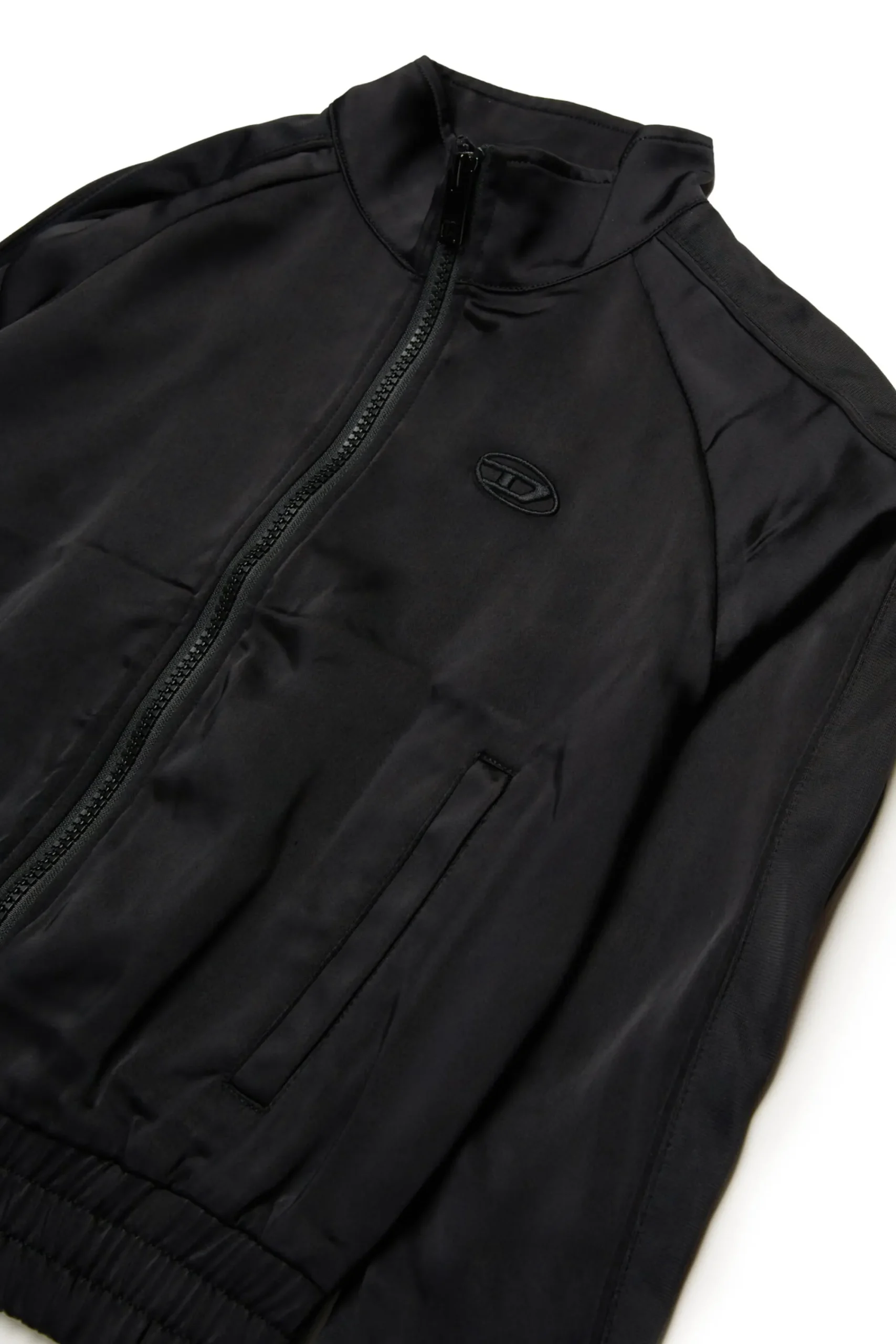 Sweatshirts | Activewear>DIESEL Sporty chic sweatshirt in satin black
