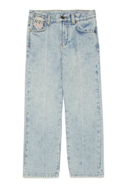 Jeans | Denim-Mania>N°21 Straight jeans with marbled effect blue denim
