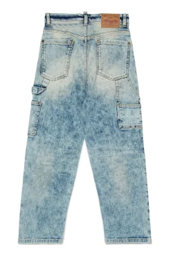 Denim-Mania | Denim-Mania>DSQUARED2 Straight jeans with marbled effect - Loose blue denim