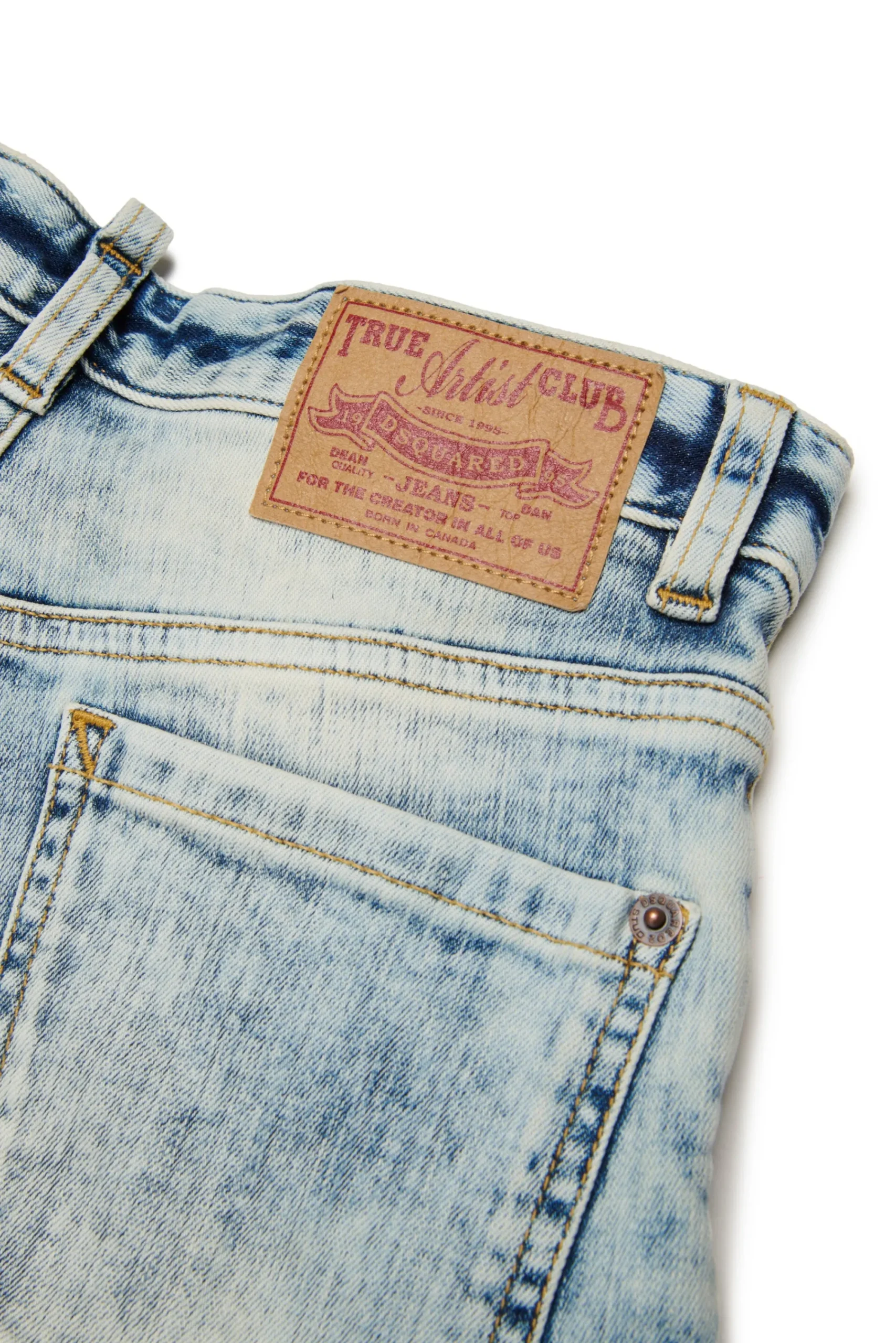 Denim-Mania | Denim-Mania>DSQUARED2 Straight jeans with marbled effect - Loose blue denim
