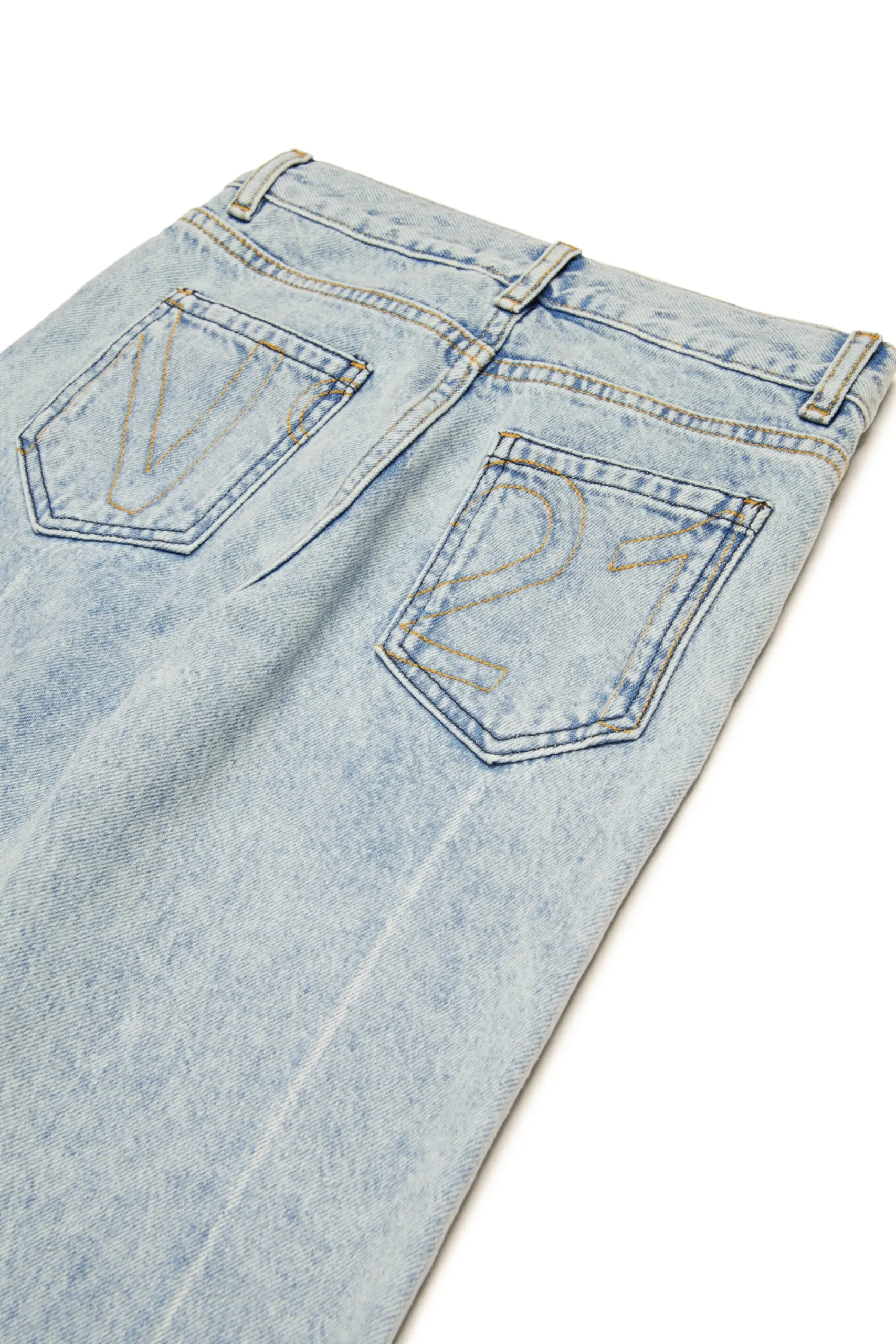 Jeans | Denim-Mania>N°21 Straight jeans with marbled effect blue denim