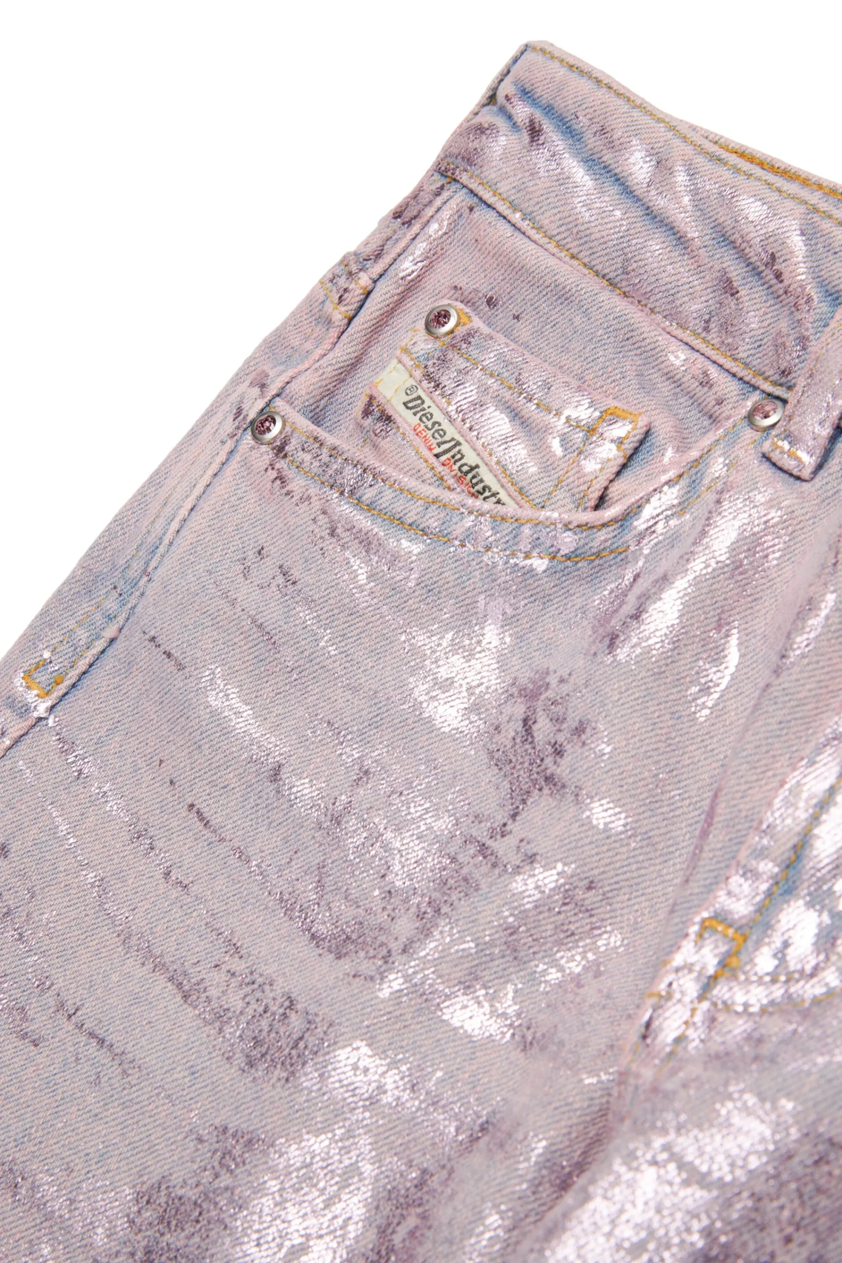 Jeans | Denim-Mania>DIESEL Straight jeans with mylar finishing - 1989 D-Mine violet