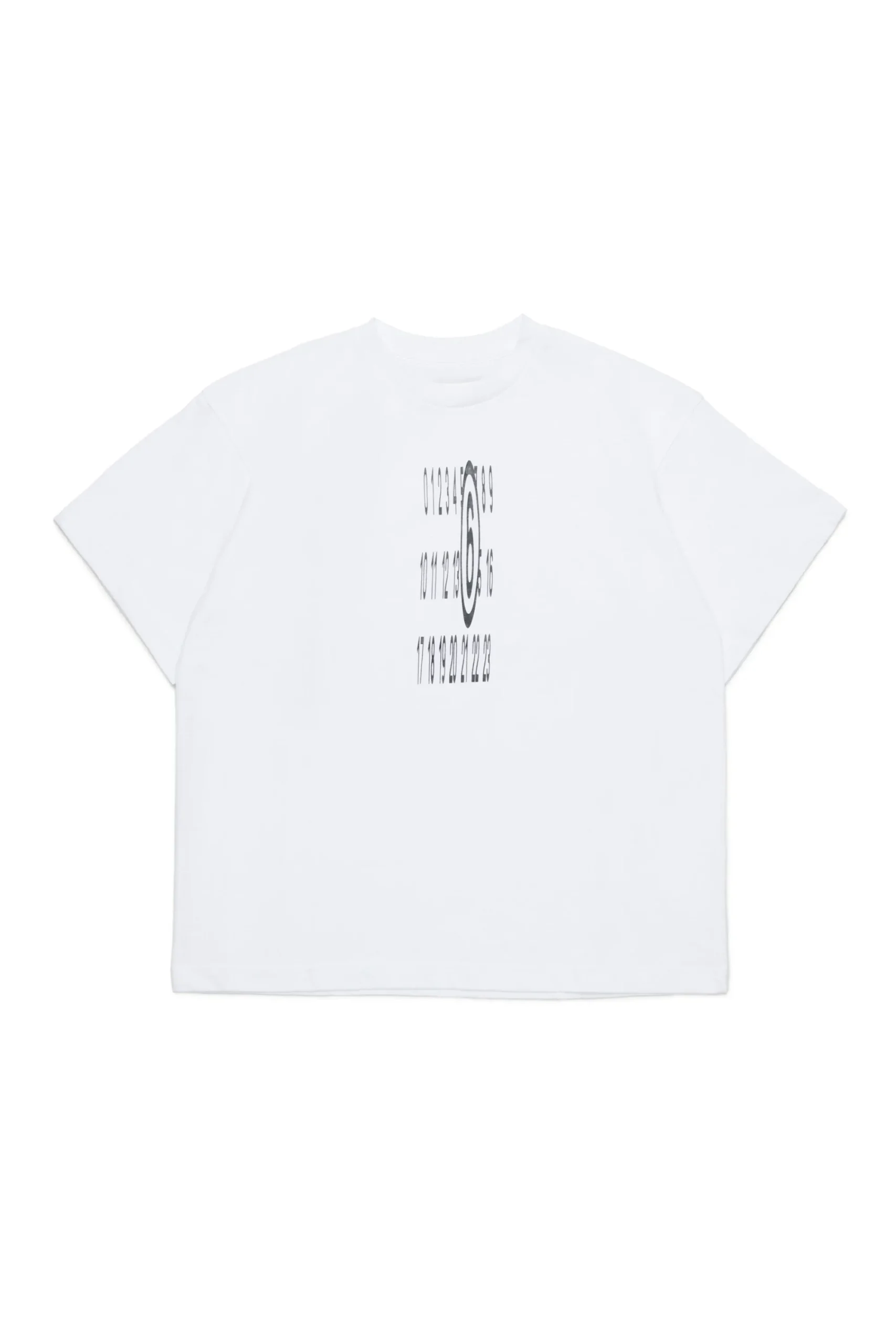 T-Shirts | Logomania>MM6 MAISON MARGIELA Stretched logo jersey T-shirt white