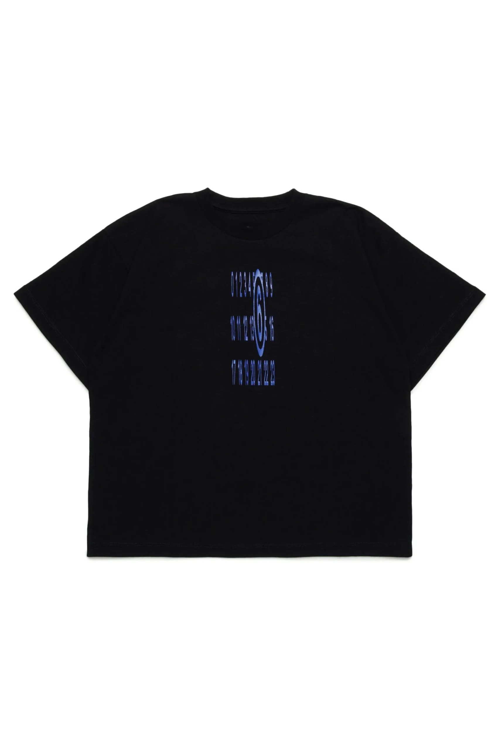 T-Shirts | T-Shirts>MM6 MAISON MARGIELA Stretched logo jersey T-shirt black