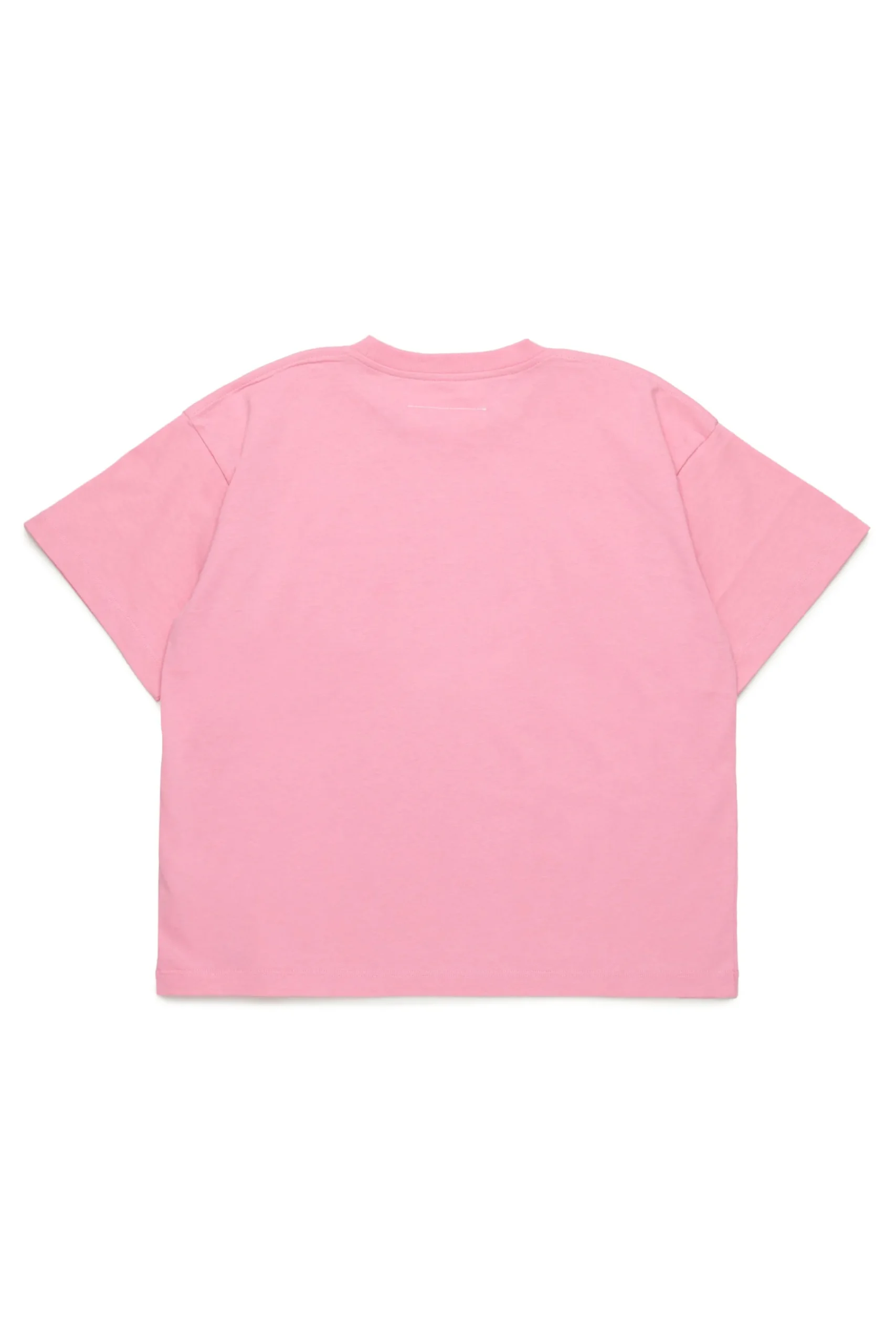 T-Shirts | Logomania>MM6 MAISON MARGIELA Stretched logo jersey T-shirt light pink