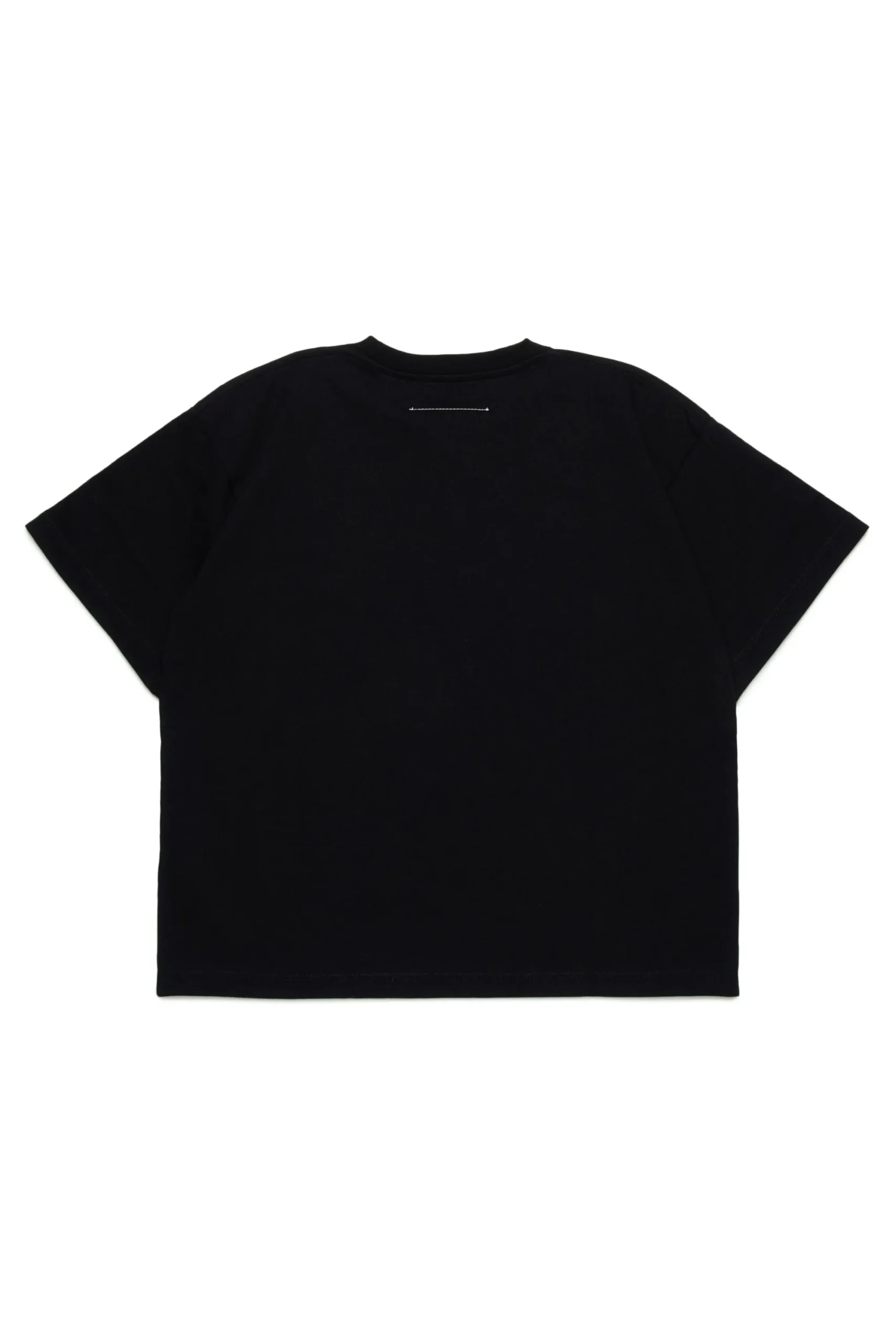 T-Shirts | T-Shirts>MM6 MAISON MARGIELA Stretched logo jersey T-shirt black